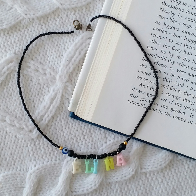 گردنبند دخترانه مدل تابستانی اسم الینا کد G220