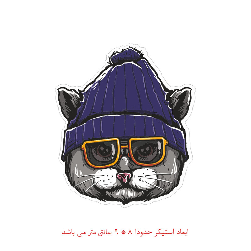 برچسب لپ تاپ طرح گربه ولگرد کد 2064