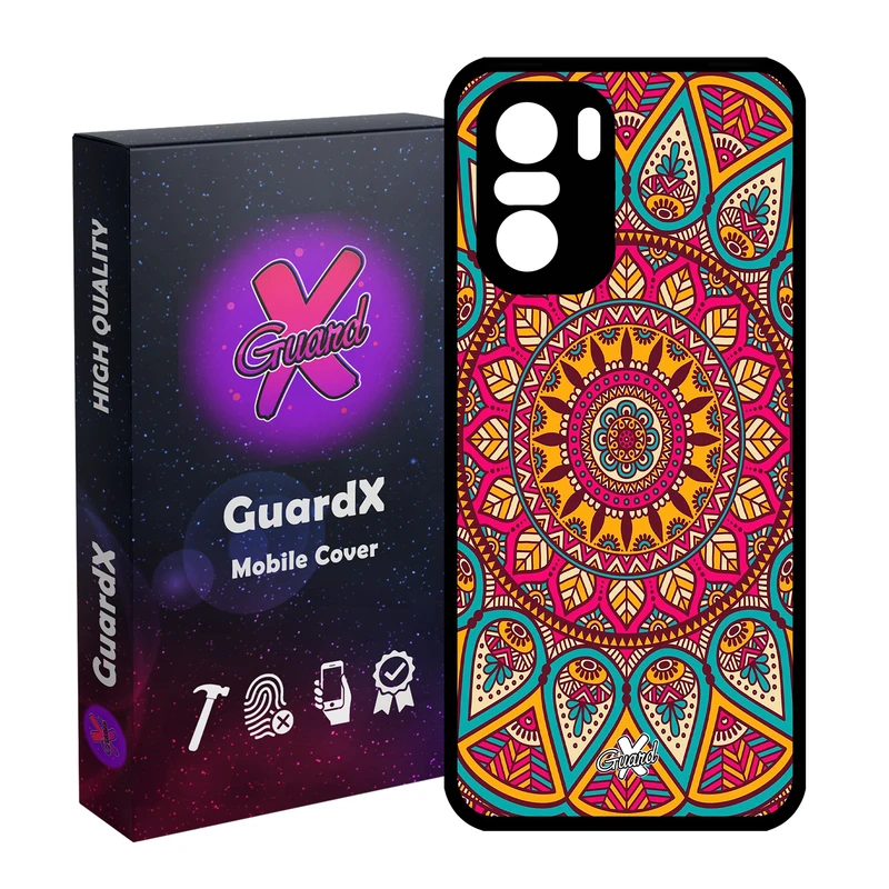 کاور گارد ایکس طرح Mandala مدل Glass10131 مناسب برای گوشی موبایل شیائومی Poco F3/MI 11X/MI 11X Pro/Redmi K40/K40 Pro