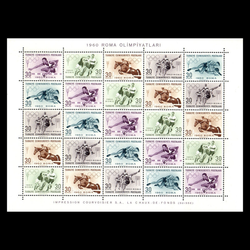تمبر یادگاری مدل مینی شیت مجموعه 25 عددی