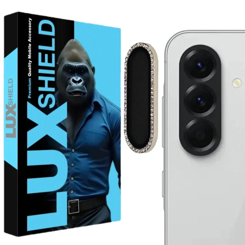 محافظ لنز دوربین لوکس شیلد مدل نگین دار مناسب برای گوشی موبایل سامسونگ Galaxy A26 / A36 / A56