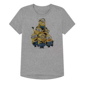 تی شرت آستین کوتاه پسرانه مدل مینیون ها کد Z48 رنگ طوسی