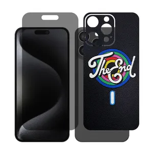 Glass Together model privacy screen protector Suitable for Apple iPhone 16 Pro Max mobile phone with back cover sticker