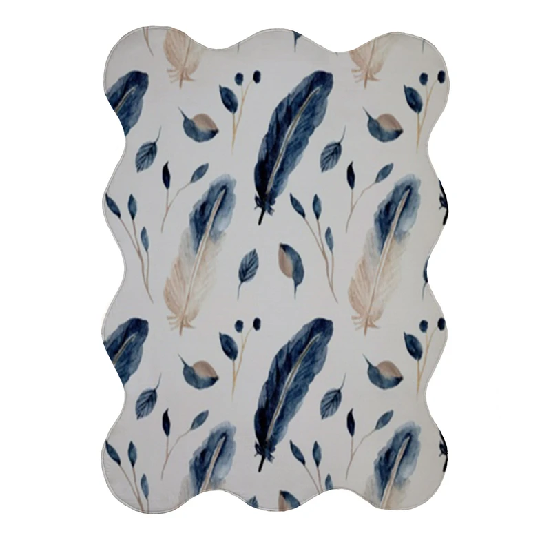 پادری مدل دالبر طرح پر کد 8197 سایز 80x110 سانتی متر 