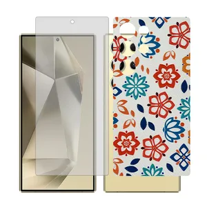 Glass Together model matte screen protector for Samsung Galaxy S23 Ultra mobile phone with back cover sticker