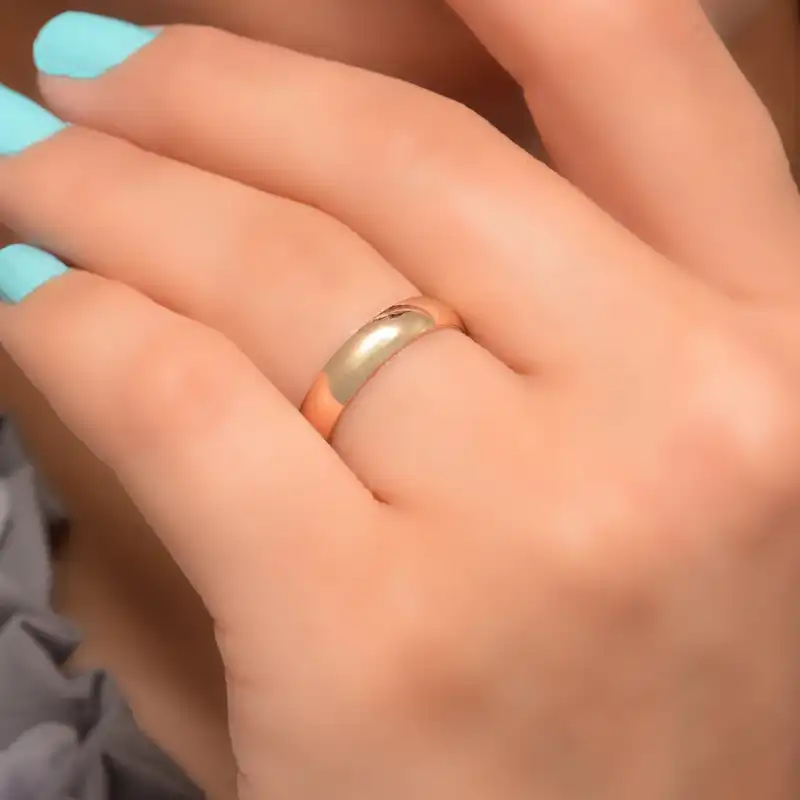 انگشتر طلا 18 عیار زنانه طلای مستجابی مدل رینگی توپر کد 62