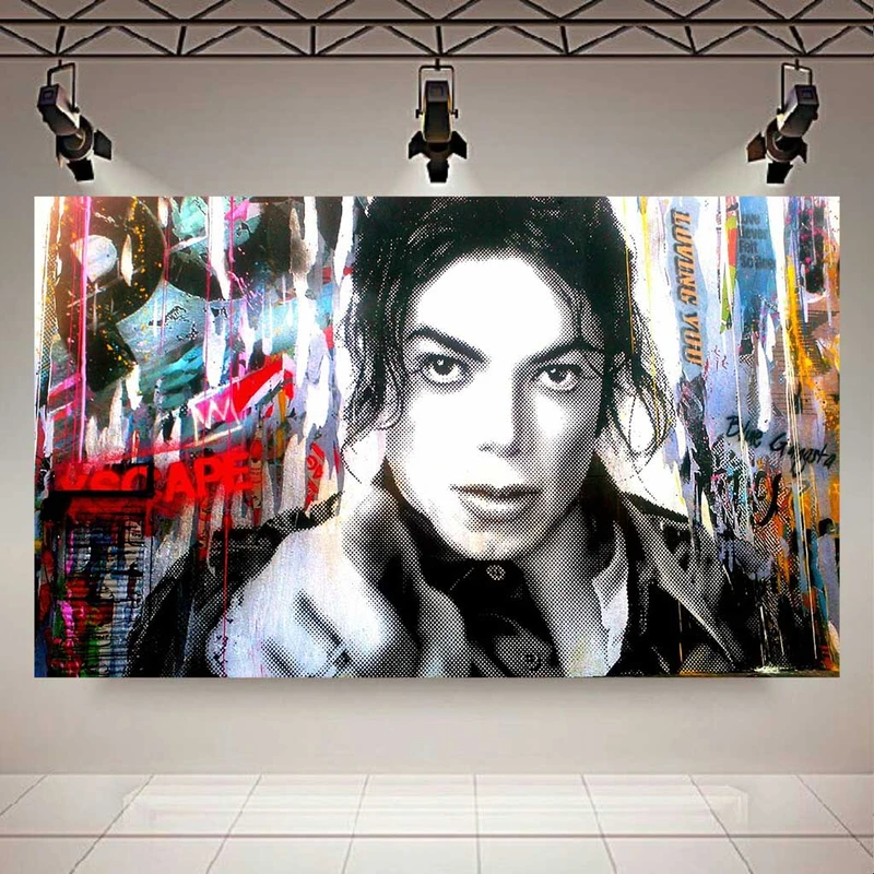 پوستر پارچه ای  طرح مایکل جکسون مدل The King Of Pop کد AR18210
