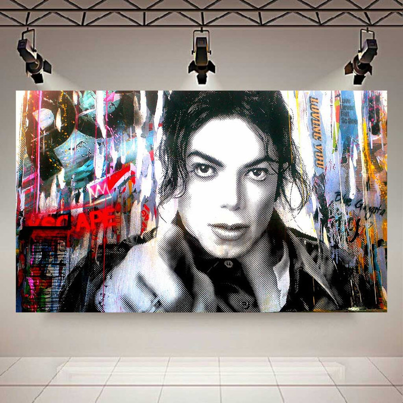 تابلو بوم طرح مایکل جکسون مدل The King Of Pop کد AR4100