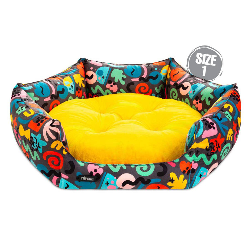 جای خواب سگ و گربه نیناپت مدل 6 ضلعی VIP کد 21