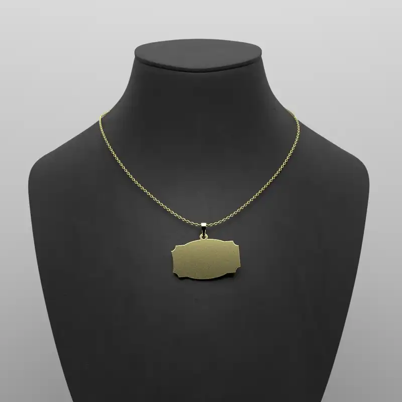 گردنبند طلا 18 عیار زنانه مدوپد مدل شکل هندسی کد P2-1-1298