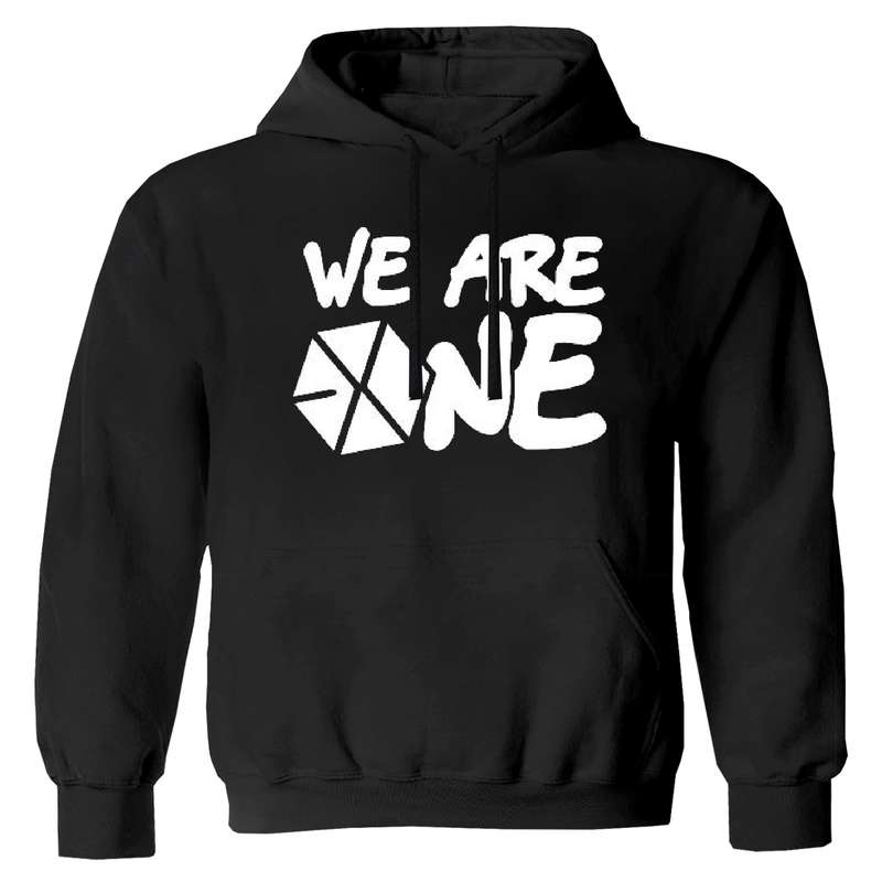 هودی پسرانه مدل W44 WE ARE رنگ مشکی