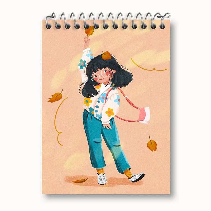 دفتر یادداشت 50 برگ خندالو مدل دخترانه فانتزی کد 25739