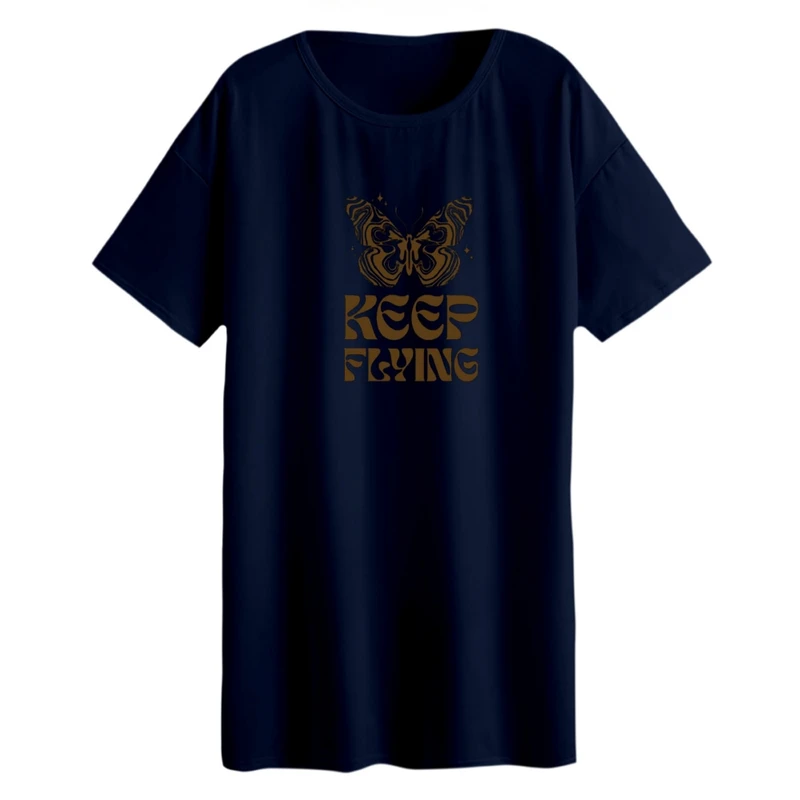 تی شرت لانگ آستین کوتاه زنانه مدل پروانه کد 02