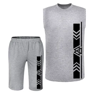 ست تاپ و شلوارک راحتی مردانه مدل A454 طرح انتزاعی