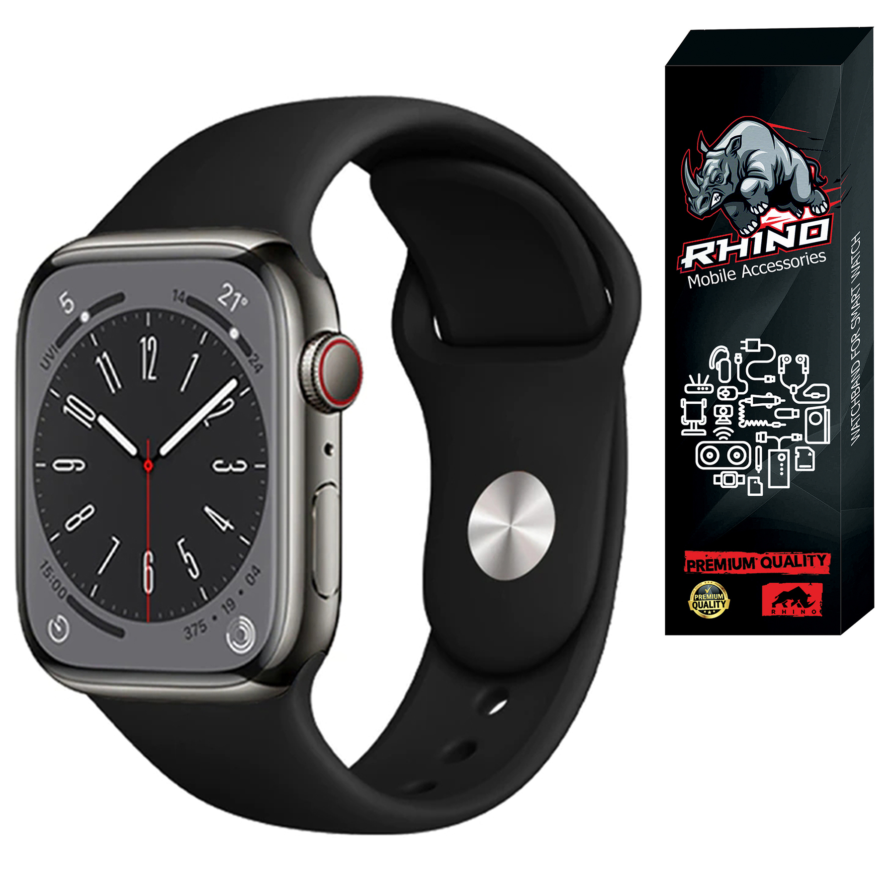 بند راینو مدل Silicone مناسب برای اپل واچ سری Watch SE 40 میلیمتری