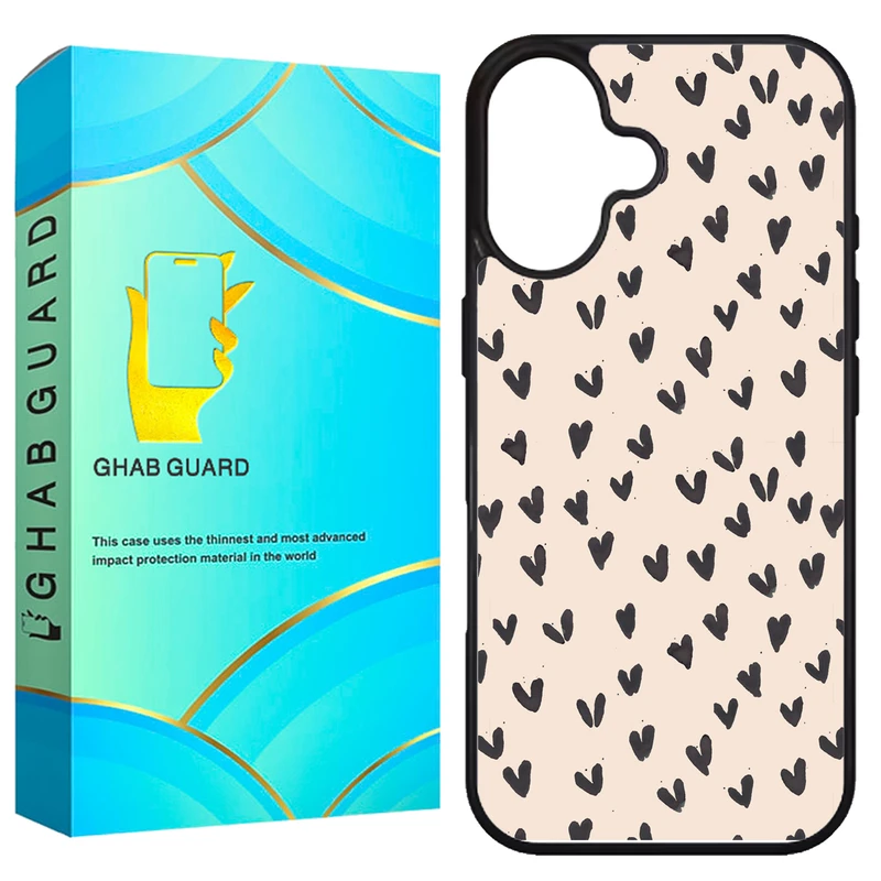 کاور قاب گارد طرح قلب مدل G16PL مناسب برای گوشی موبایل اپل iPhone 16 Plus