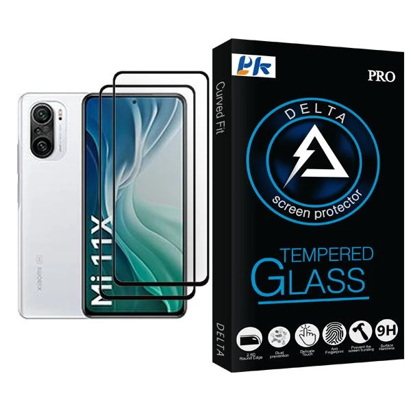 محافظ صفحه نمایش پی کی مدل Delta Glass MIX002 مناسب برای گوشی موبایل شیائومی Mi 11X بسته دو عددی