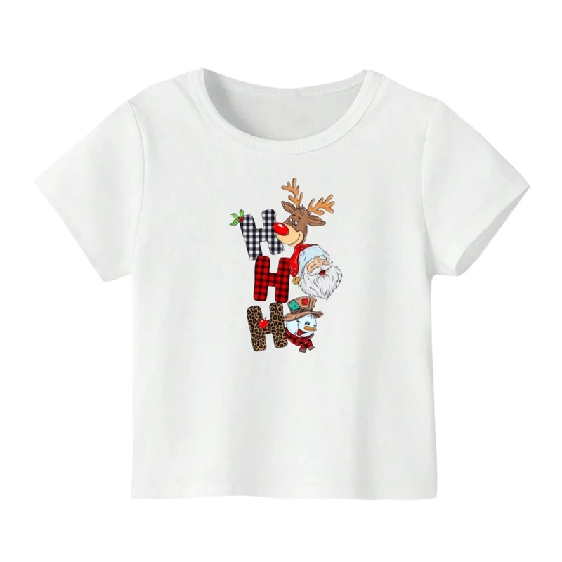 تی شرت آستین کوتاه بچگانه مدل گوزن کریسمس کد 21
