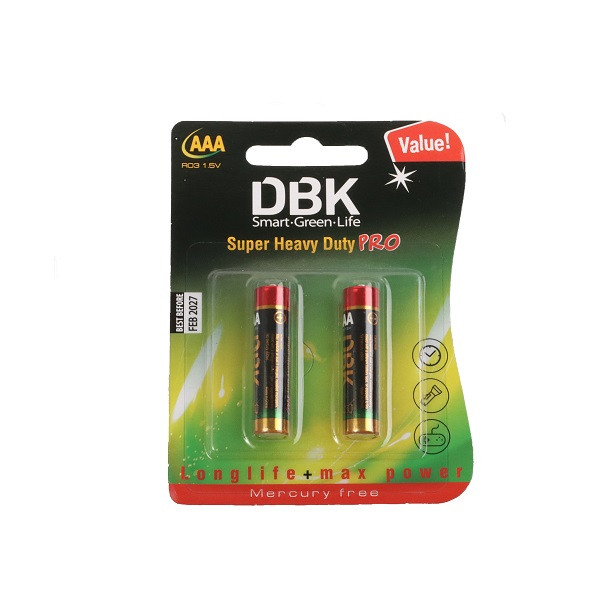 باتری نیم قلمی دی بی کی مدل Super Heavy Duty PRO بسته دو عددی