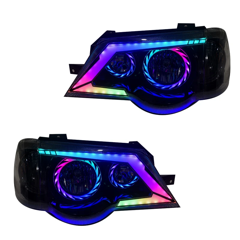 چراغ جلو خودرو گروه پژوهش صنعت مدرن مدل Turbo فولکالر مناسب برای پراید 111 و 132 بسته دو عددی