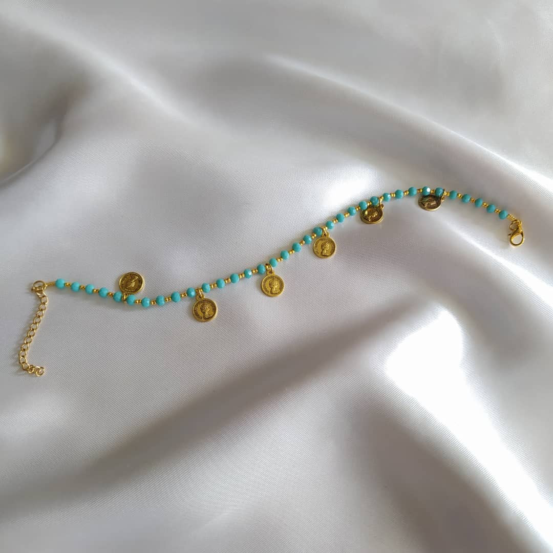 پابند زنانه طرح فیروزه کد 060 پابند زنانه طرح فیروزه کد 060