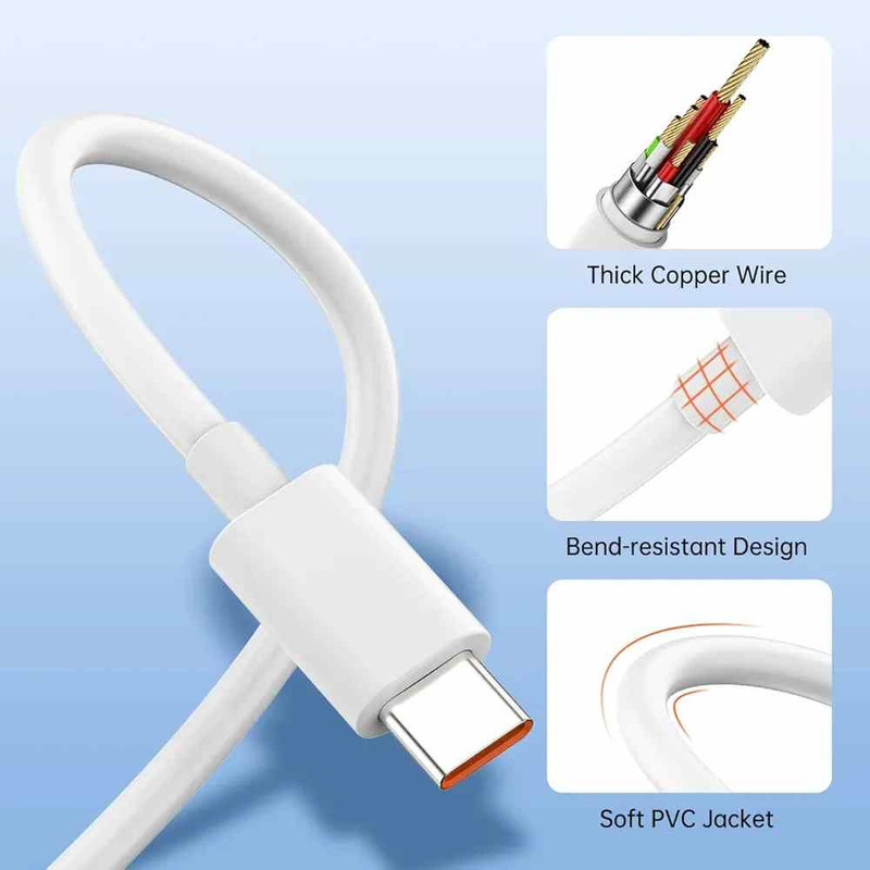 کابل تبدیل USB به USB-C سمگپرس مدل mi Turbo Charger به طول 1 متر