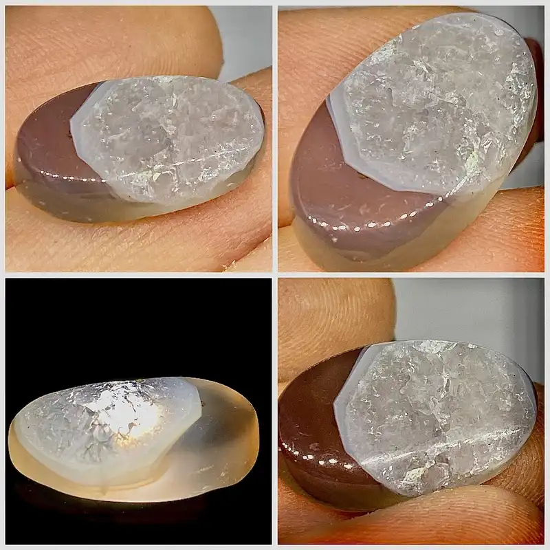 سنگ عقیق مدل سلیمانی نطفه دار کد SASN118