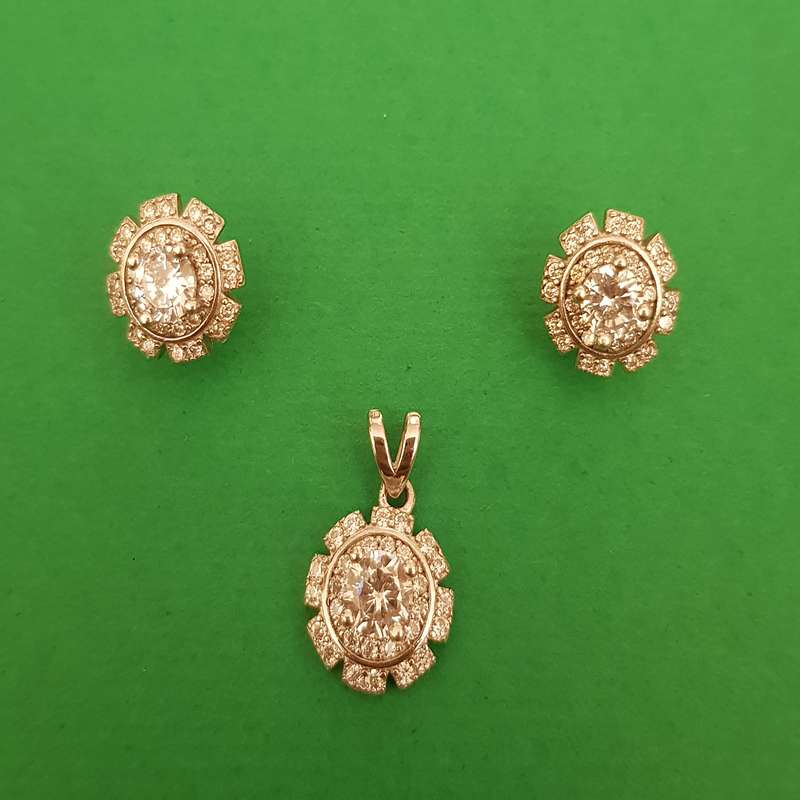 نیم ست نقره زنانه مدل فلاوور