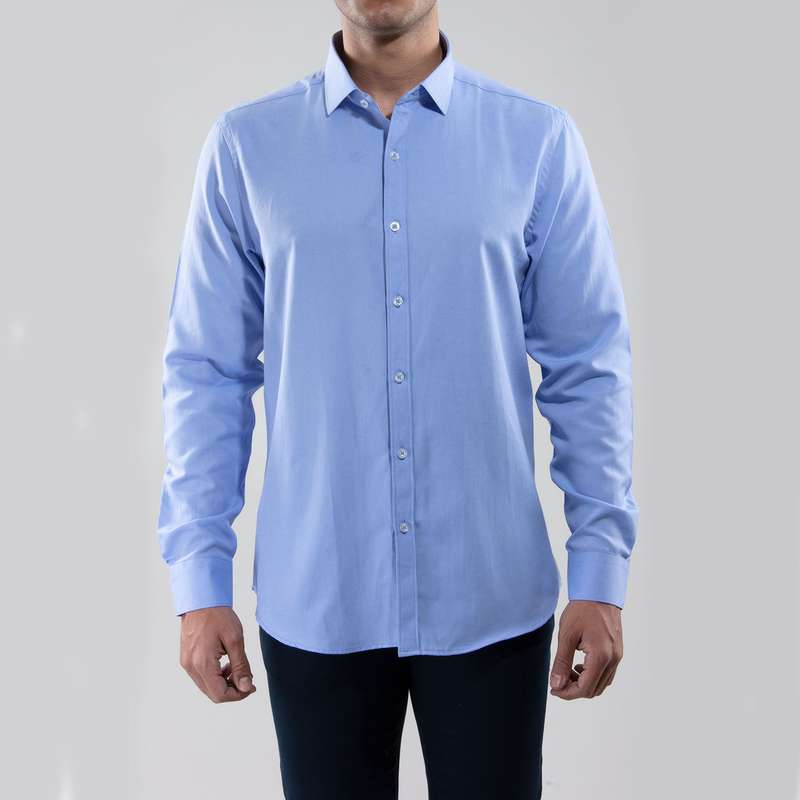 پیراهن آستین بلند مردانه ان سی نو مدل جگوار اسلیم رنگ آبی