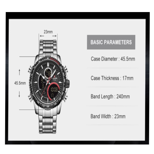 ساعت مچی عقربه‌ای مردانه نیوی فورس مدل NF9182 SB