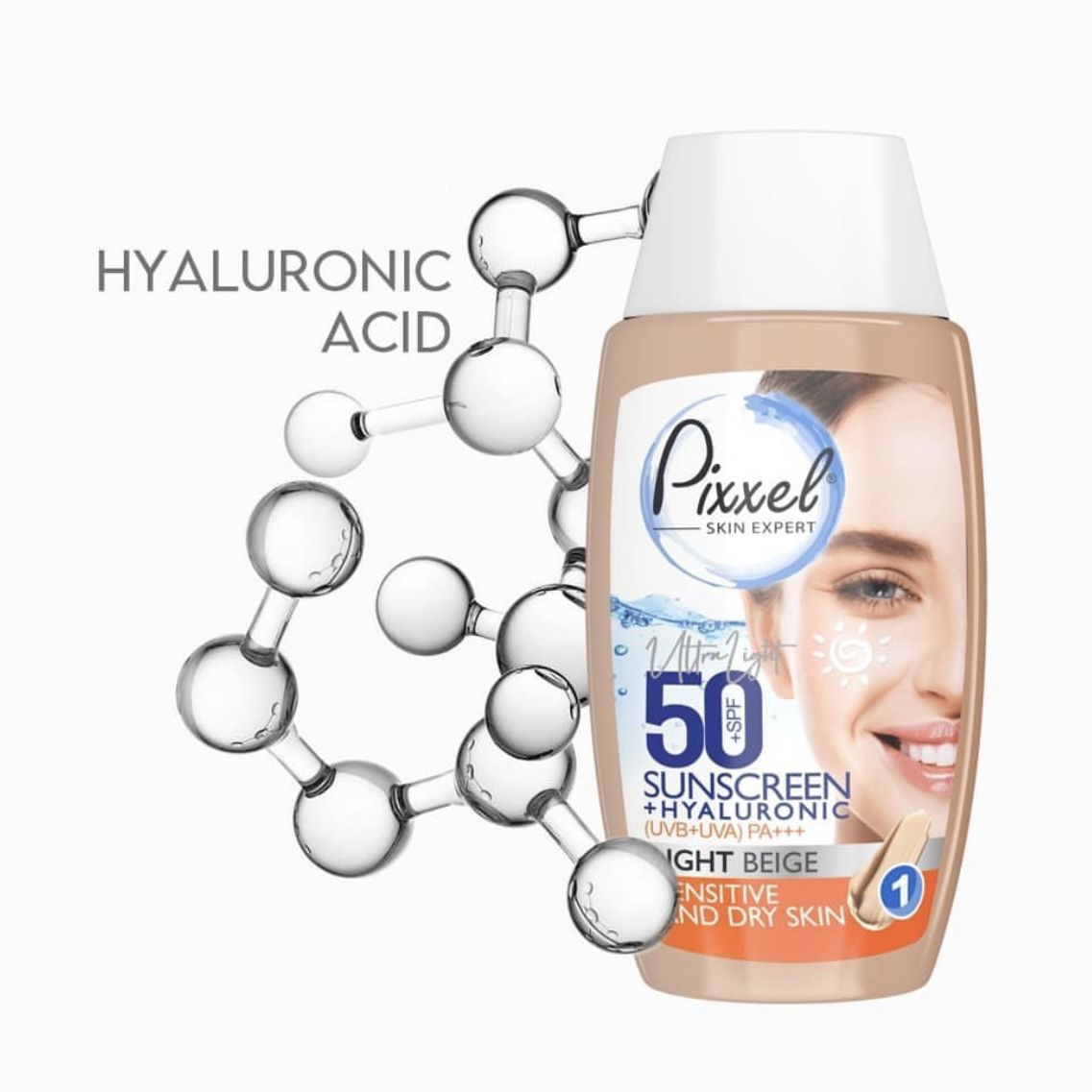 کرم ضدآفتاب رنگی پیکسل +SPF50 مدل LIGHT BEIGE، مناسب پوست‌های حساس و خشک، حجم 50 میلی‌لیتر -  - 11