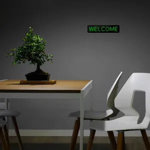 چراغ دیواری نئون دیزاین طرح Welcome-BL_GR