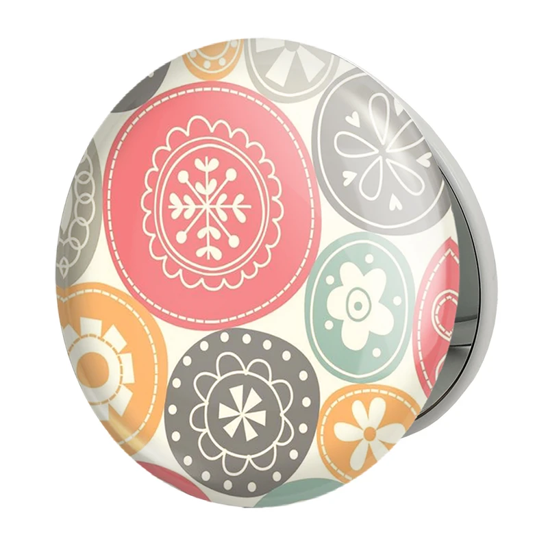 آینه جیبی خندالو طرح ماندالا مدل تاشو کد 5335 