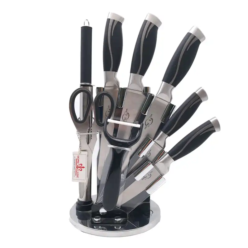 ست چاقو آشپزخانه 9 پارچه هوم لوکس مدل ساده