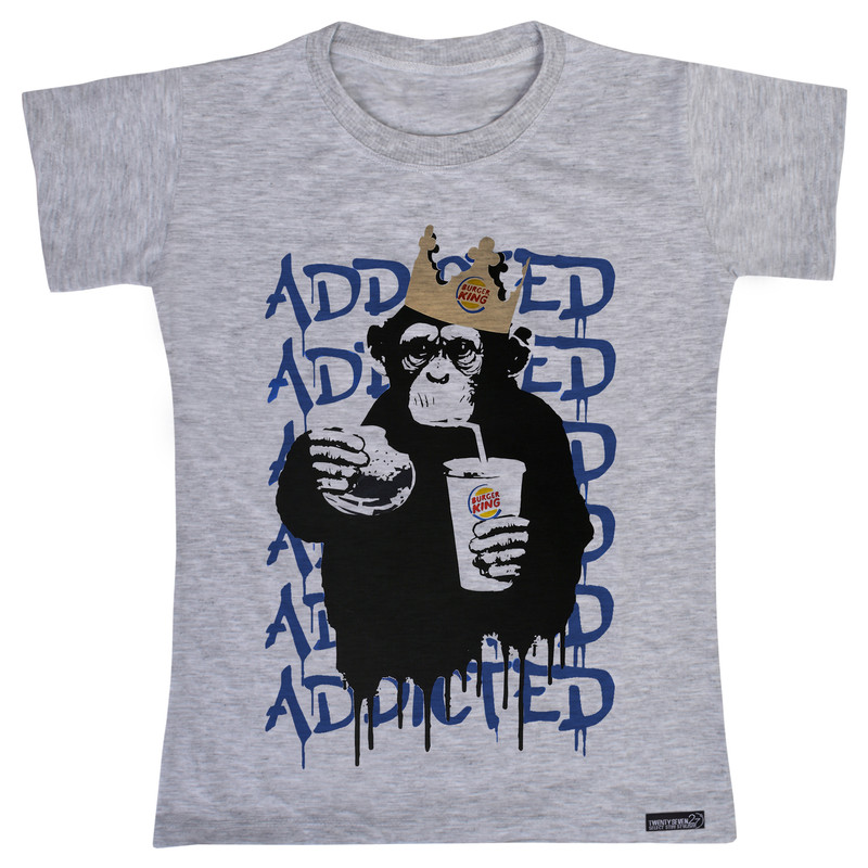 تی شرت آستین کوتاه پسرانه 27 مدل Addicted Gallery کد MH1402