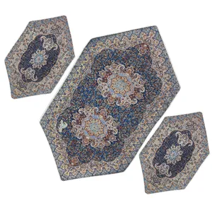 ست سه تکه رومیزی ترمه مدل گوهر کد SRHM3-3