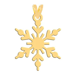 آویز گردنبند طلا 18 عیار زنانه فرشته مدل برف WNL-000551