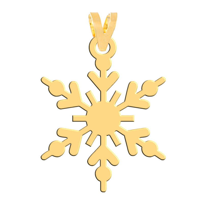 آویز گردنبند طلا 18 عیار زنانه فرشته مدل برف WNL-000551