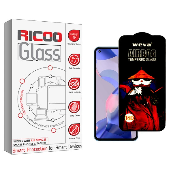 محافظ صفحه نمایش شیشه ای ریکو مدل Ricoo Glass Airbag مناسب برای گوشی موبایل شیائومی 11 Lite 5G NE 2109119DG
