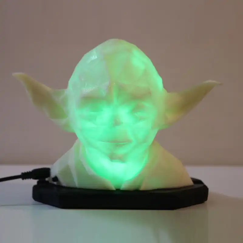 چراغ رومیزی مدل یودا پایه چوبی