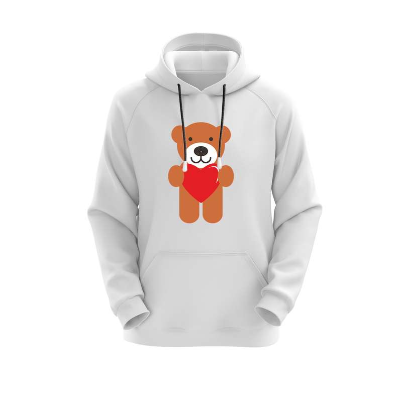 هودی زنانه مدل عروسک و قلب کد E 1042