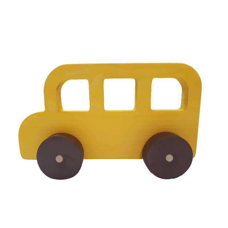 اسباب بازی چوبی مدل اتوبوس مدرسه