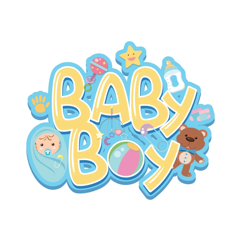 استیکر دیواری کودک مدل پسربچه کد 1371