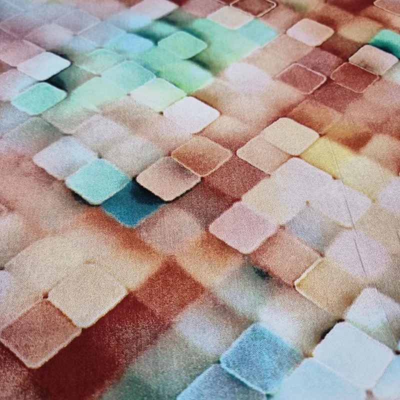 پارچه لباس مدل کودری نخی طرح کاشی کد K