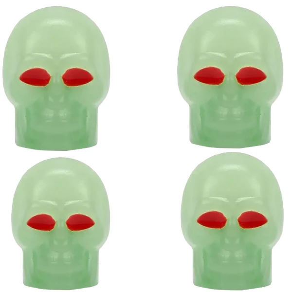 سر والف لاستیک خودرو مدل SKULL-GREEN بسته 4 عددی سر والف لاستیک خودرو مدل SKULL-GREEN بسته 4 عددی