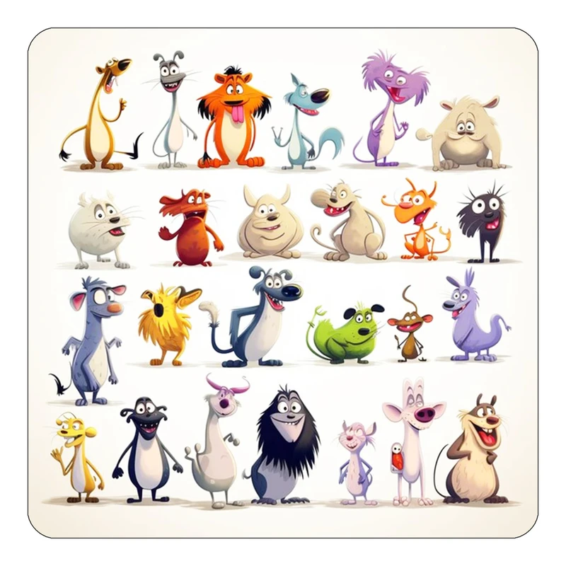 مگنت کاکتی طرح حیوانات کارتونی مدل mp27715