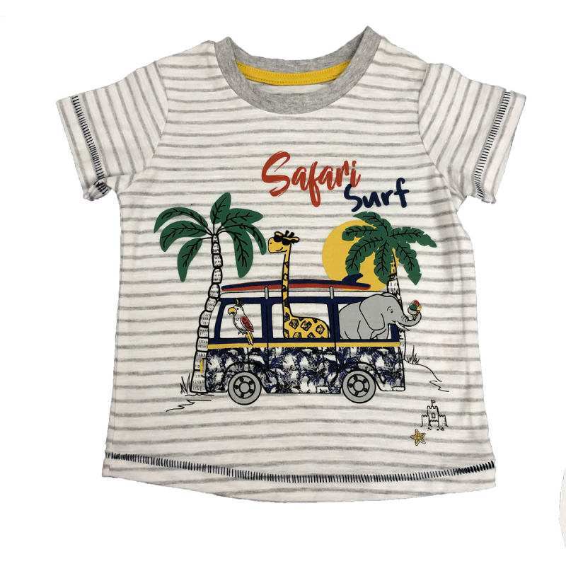 تی شرت آستین کوتاه پسرانه مدل نخل و هاوایی کوثرین کد 536356