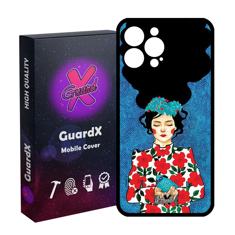 کاور گارد ایکس طرح Girl مدل Glass10137 مناسب برای گوشی موبایل اپل iPhone 13 Pro Max