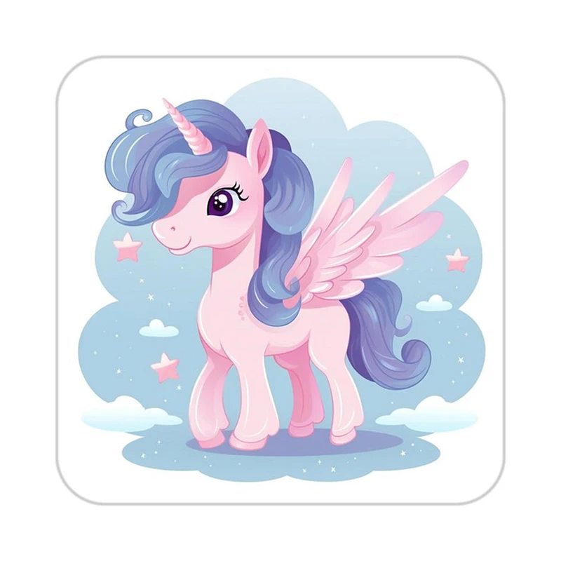 زیر لیوانی کاکتی طرح اسب تک شاخ و یونیکورن مدل mp29506