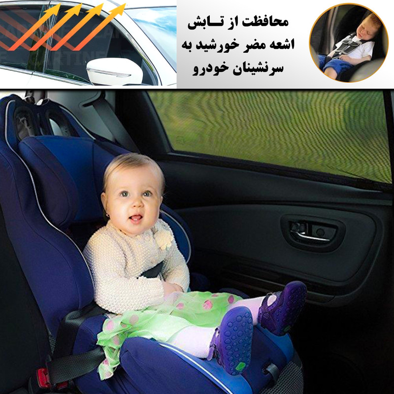آفتاب گیر خودرو مدل UV RESISTANT مناسب برای پژو پارس مجموعه 5 عددی